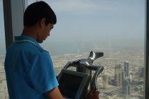 Nathan atop the Burj Khalifa