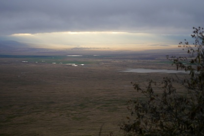 Break in the clouds over Ngorongoro Crater