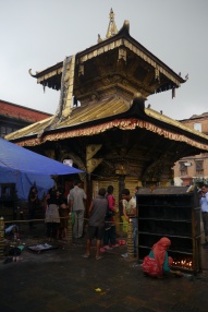 Worshippers at Hindu temple at Swayambhunath